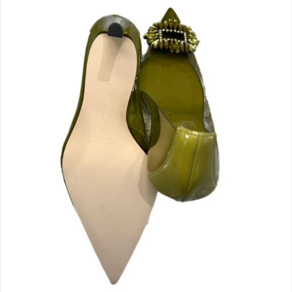 Good American Olive/Gold CINDER-F*CKING-RELLA PUMP Size 13 - Picture 8 of 11